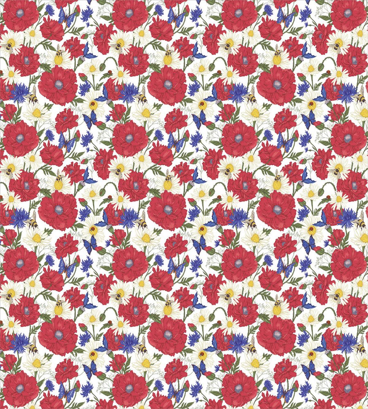 Blooming Red Poppies — Pattern