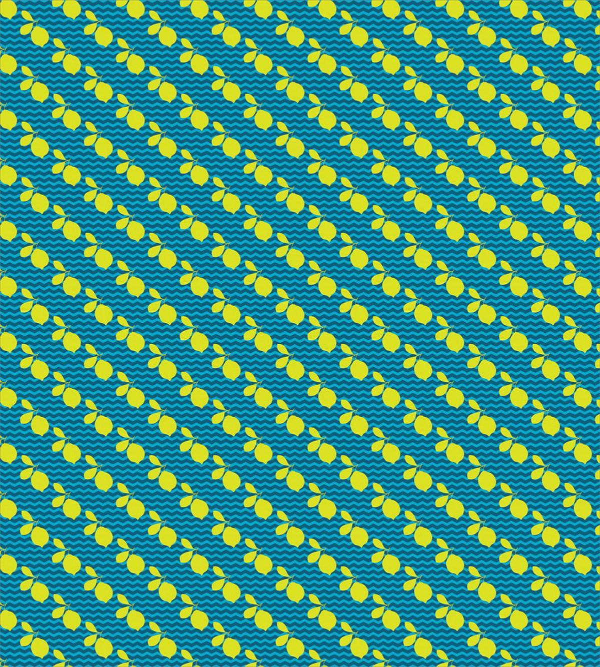 Citrus Motif Zigzag Backdrop — Pattern
