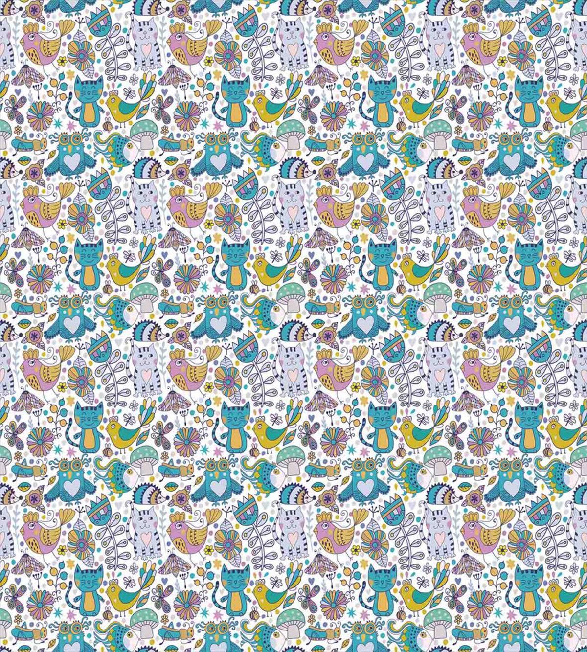 Cartoon Style Fauna Pattern — Pattern