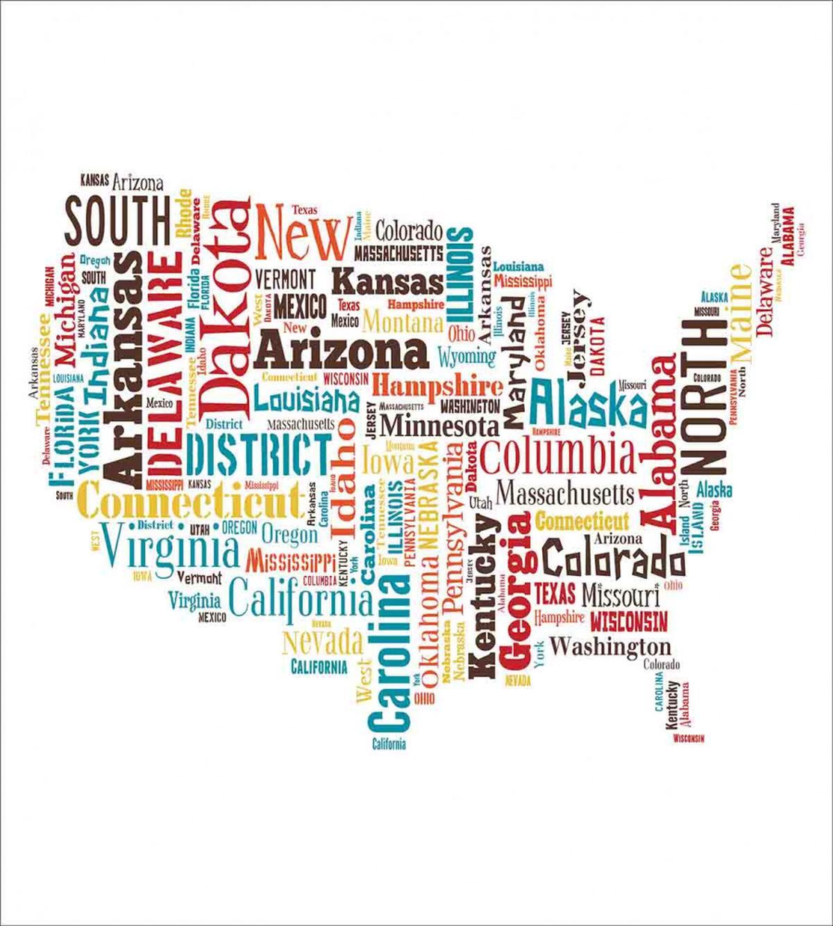 Map Cities Towns Names — Pattern