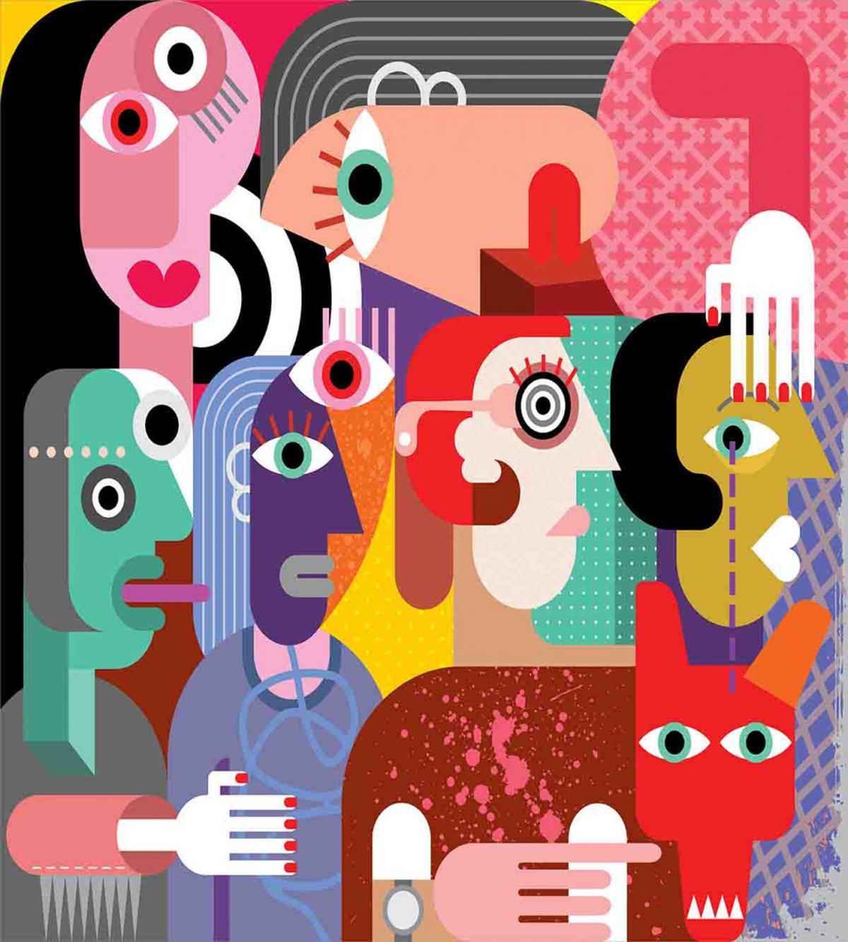 Human Cubist Art — Pattern