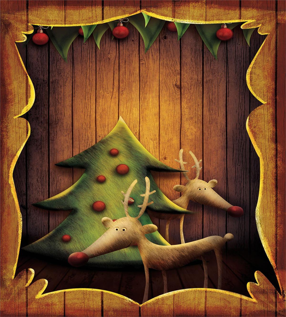 Reindeers at Home — Pattern