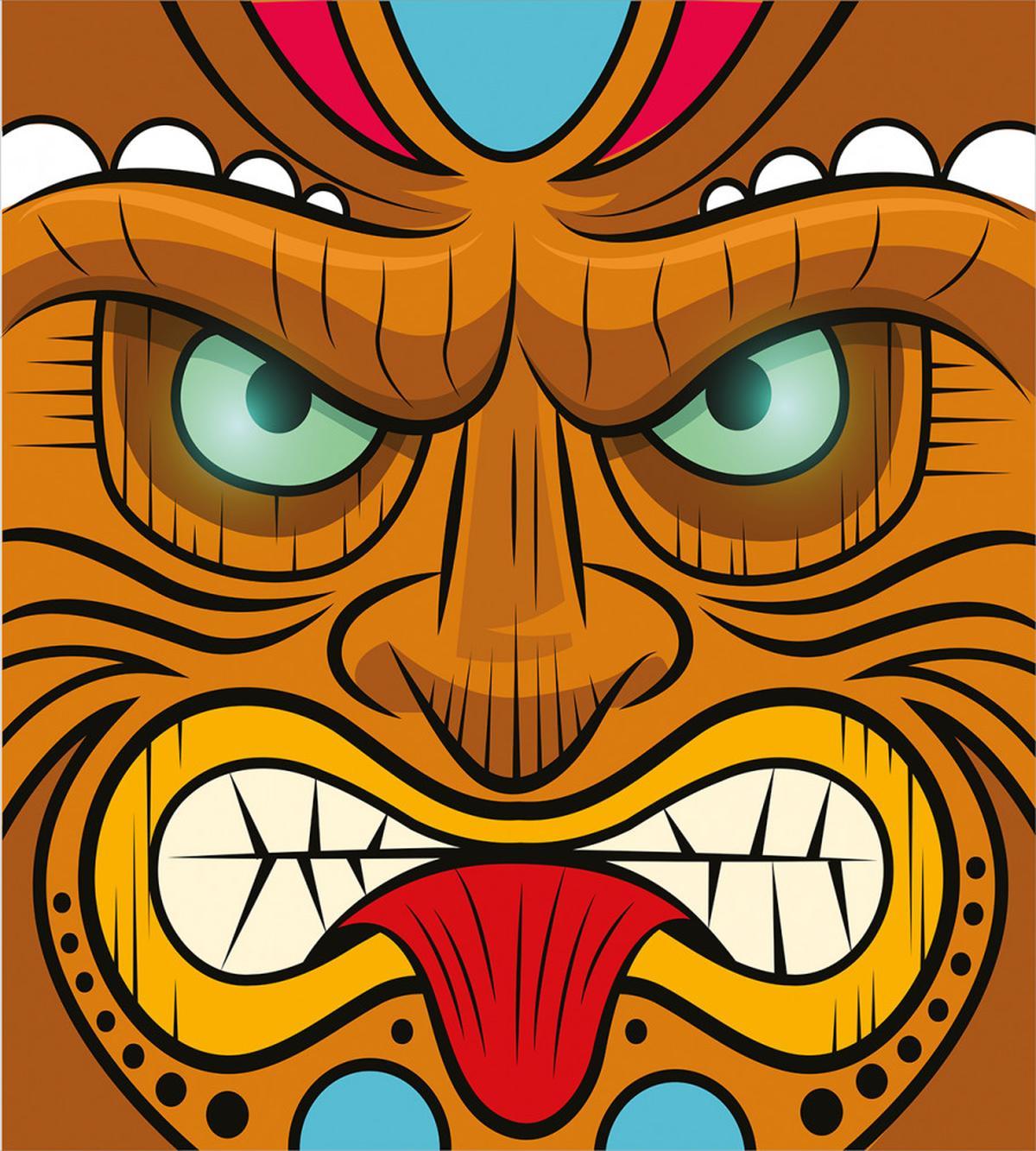 Angry Face Totem — Pattern