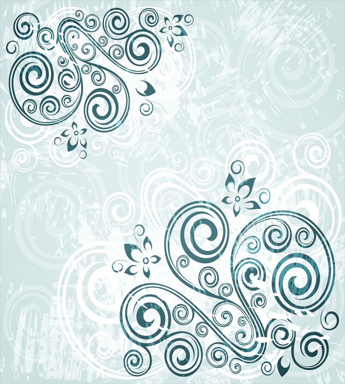 Shabby Plant Petals Swirl — Pattern