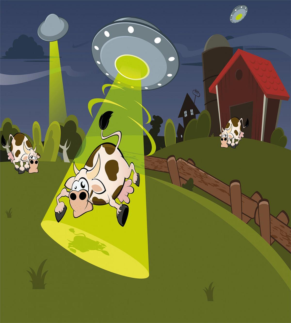 Farm Cow Alien Comics — Pattern