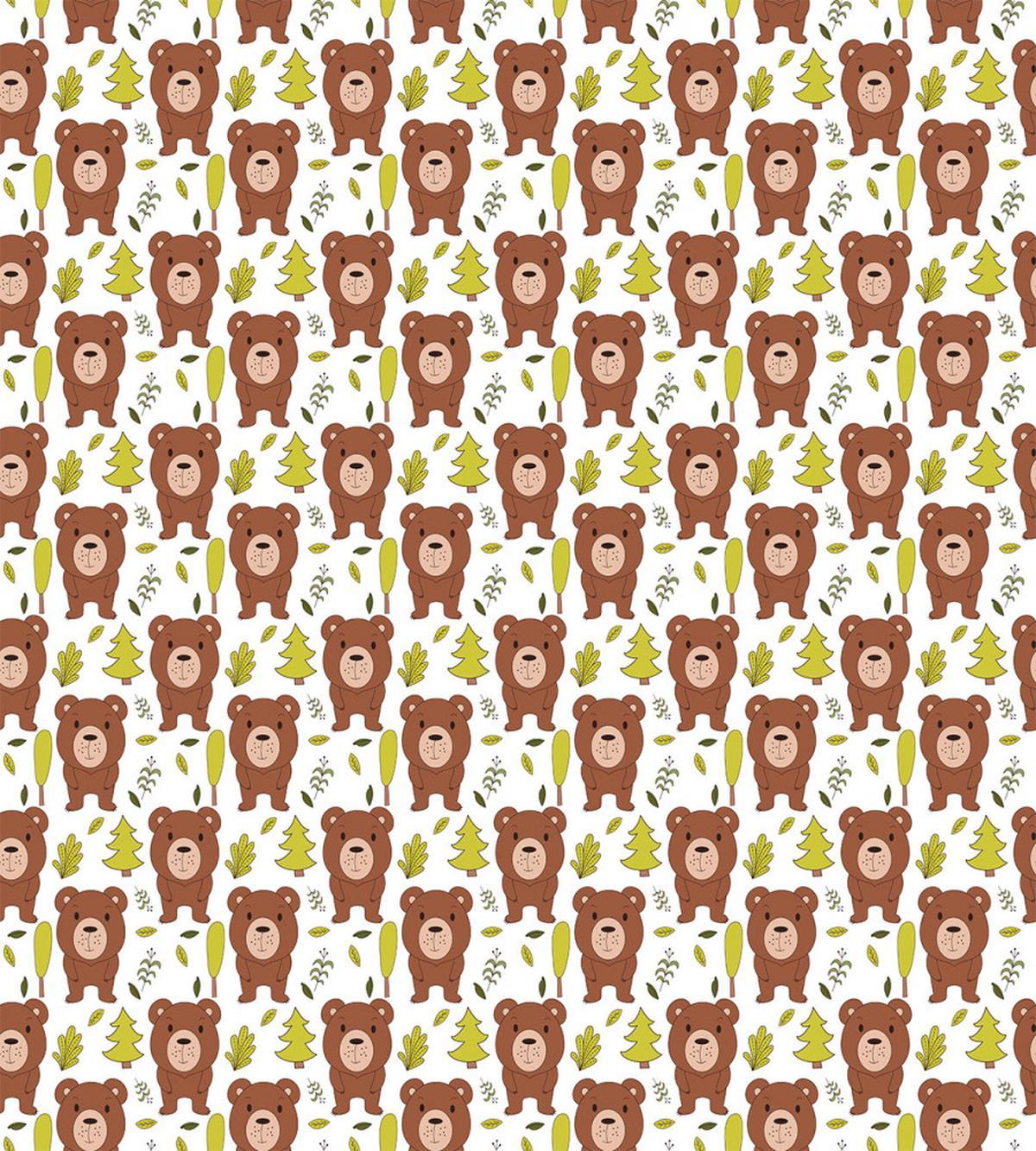 Bear and Leaves — Pattern