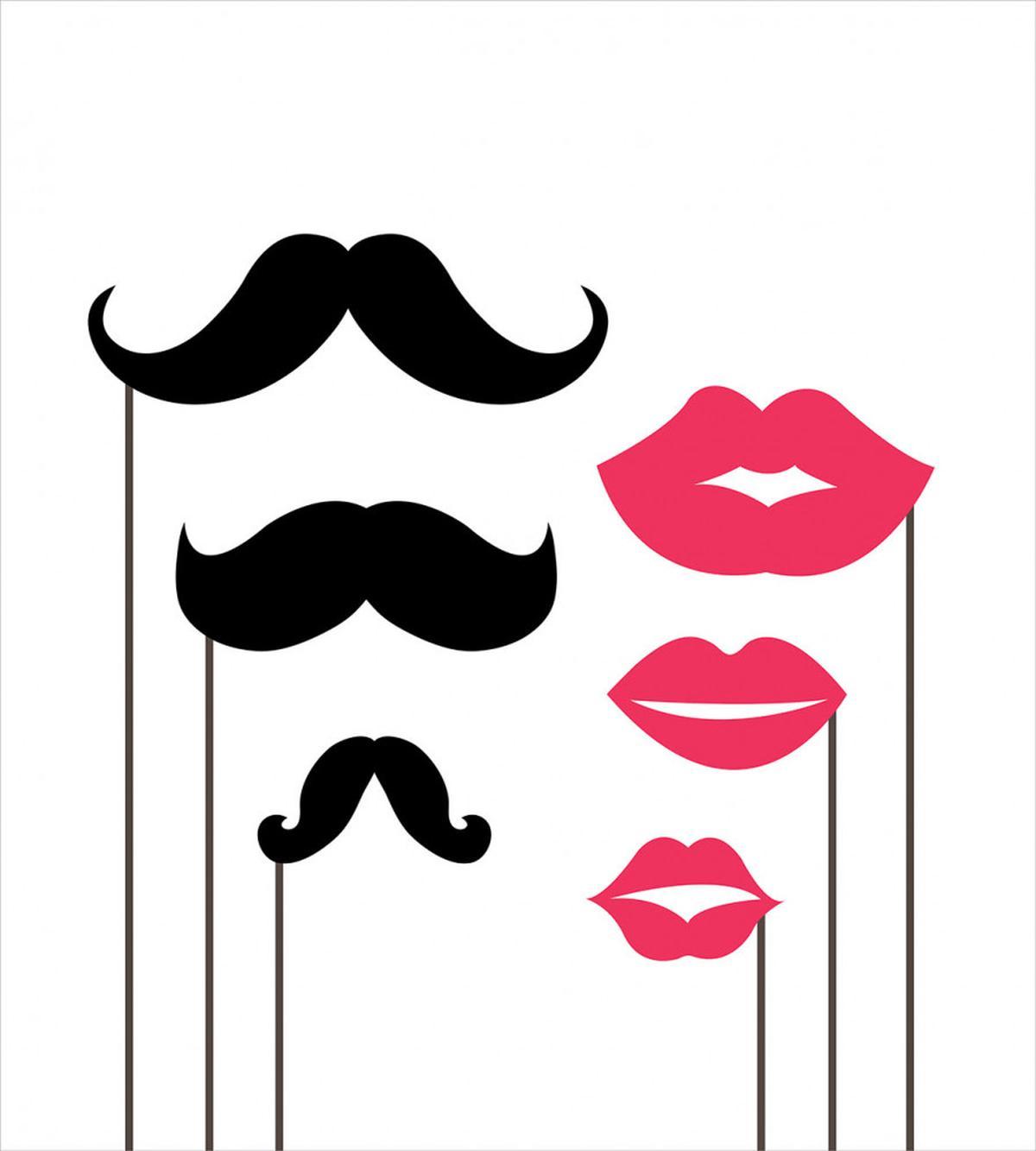 Mustachend Lips Motifs — Pattern