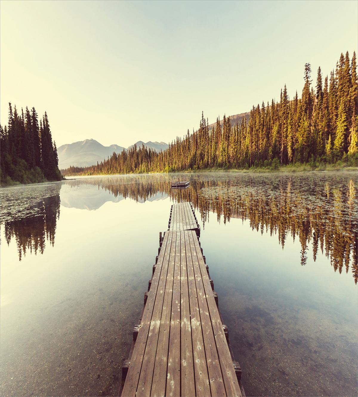 Wooden Pier on the Lake — Pattern