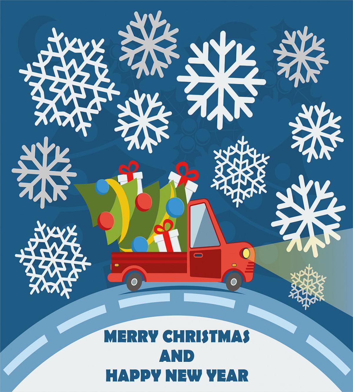 Happy New Year Truck — Pattern