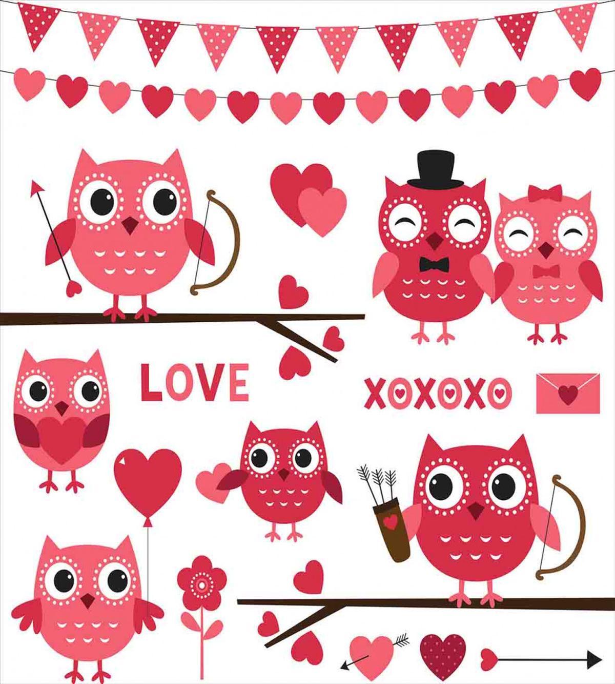 Romantic Owls Arrows — Pattern