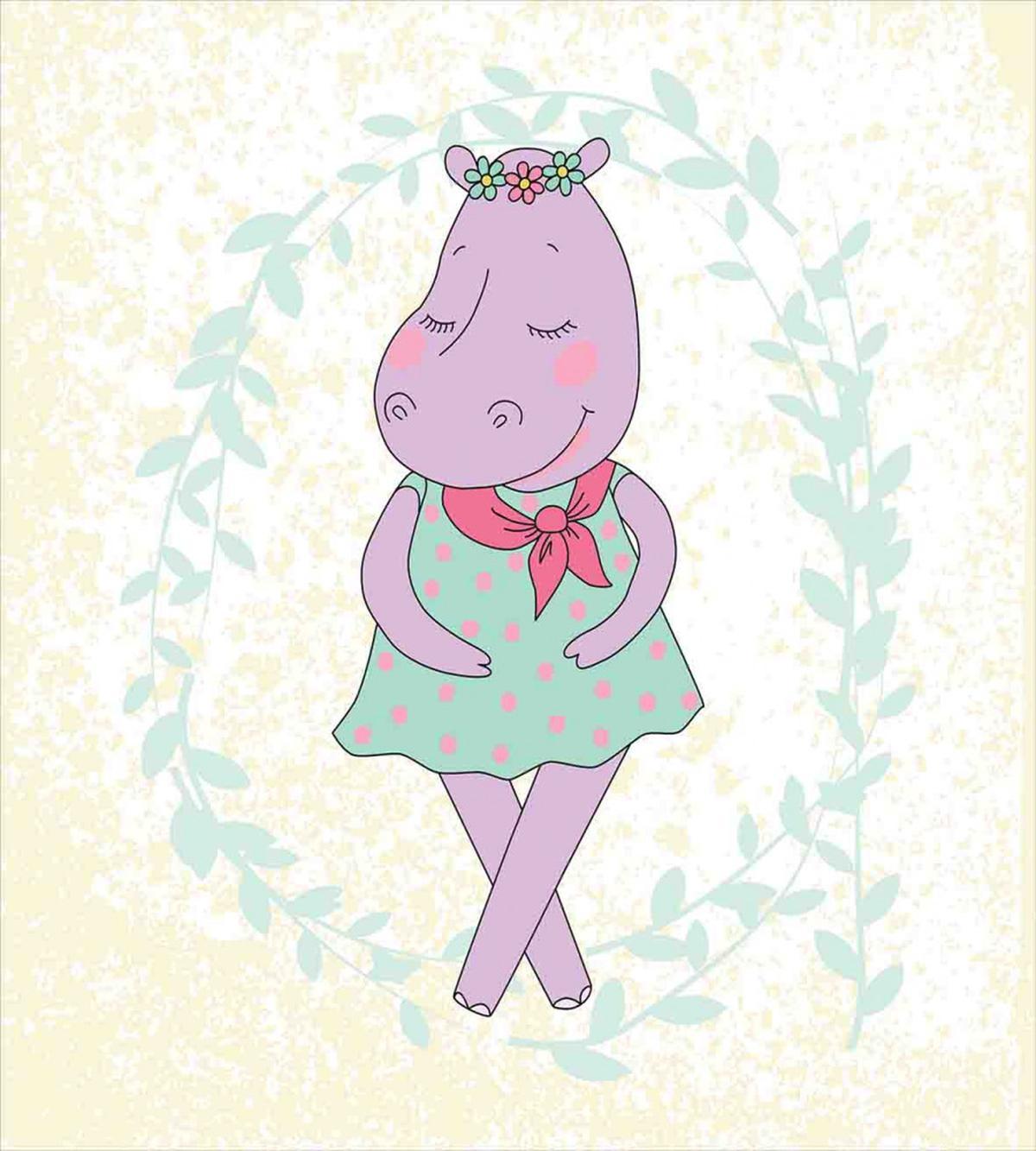 Hippie Girl Animal Floral — Pattern