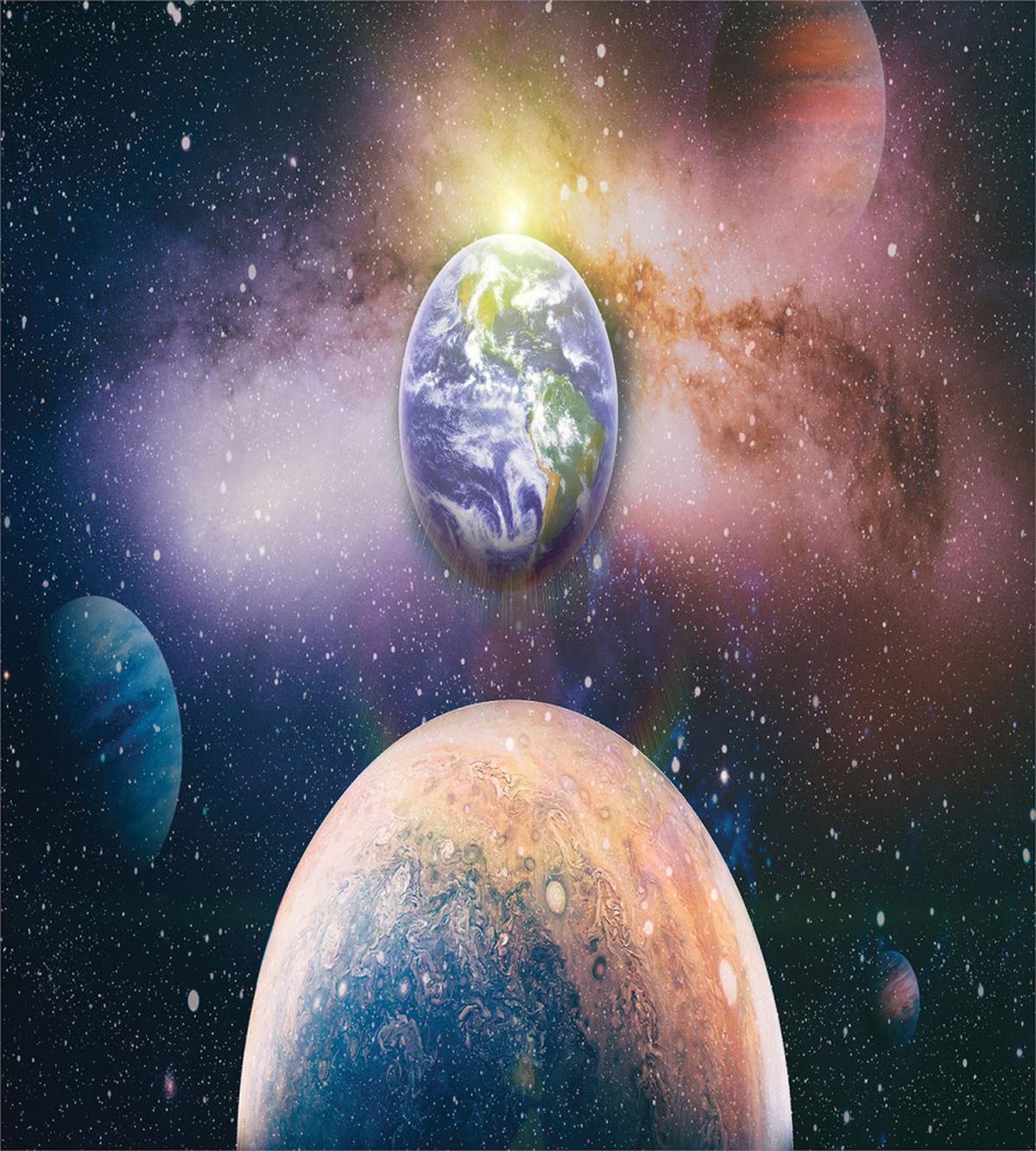 Panoramic Galaxy Scene — Pattern