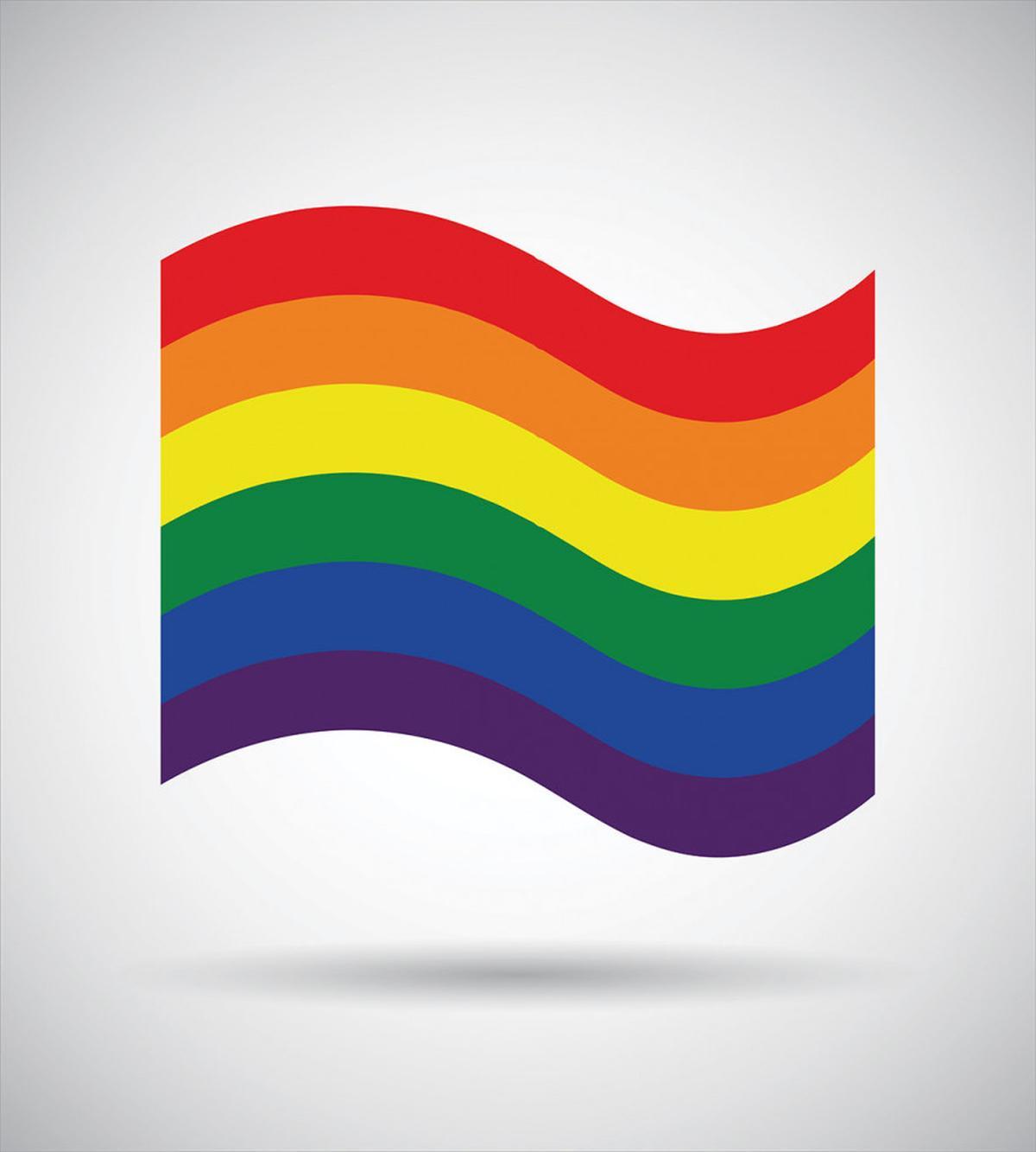Waving Gay Flag Illustration — Pattern