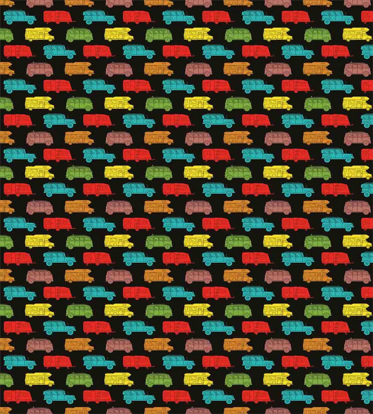 Colorful Van Bus Trailer — Pattern