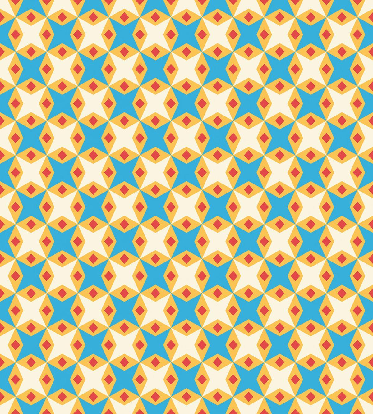 Retro Geometrical Floral — Pattern
