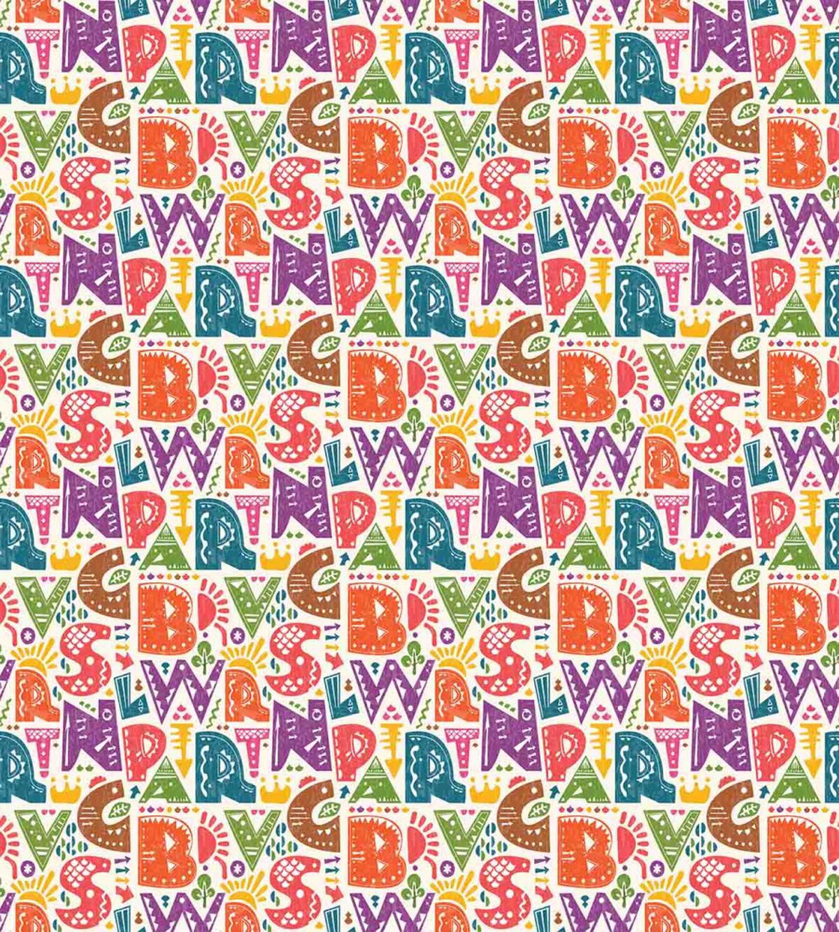 Capital Letters Doodles — Pattern