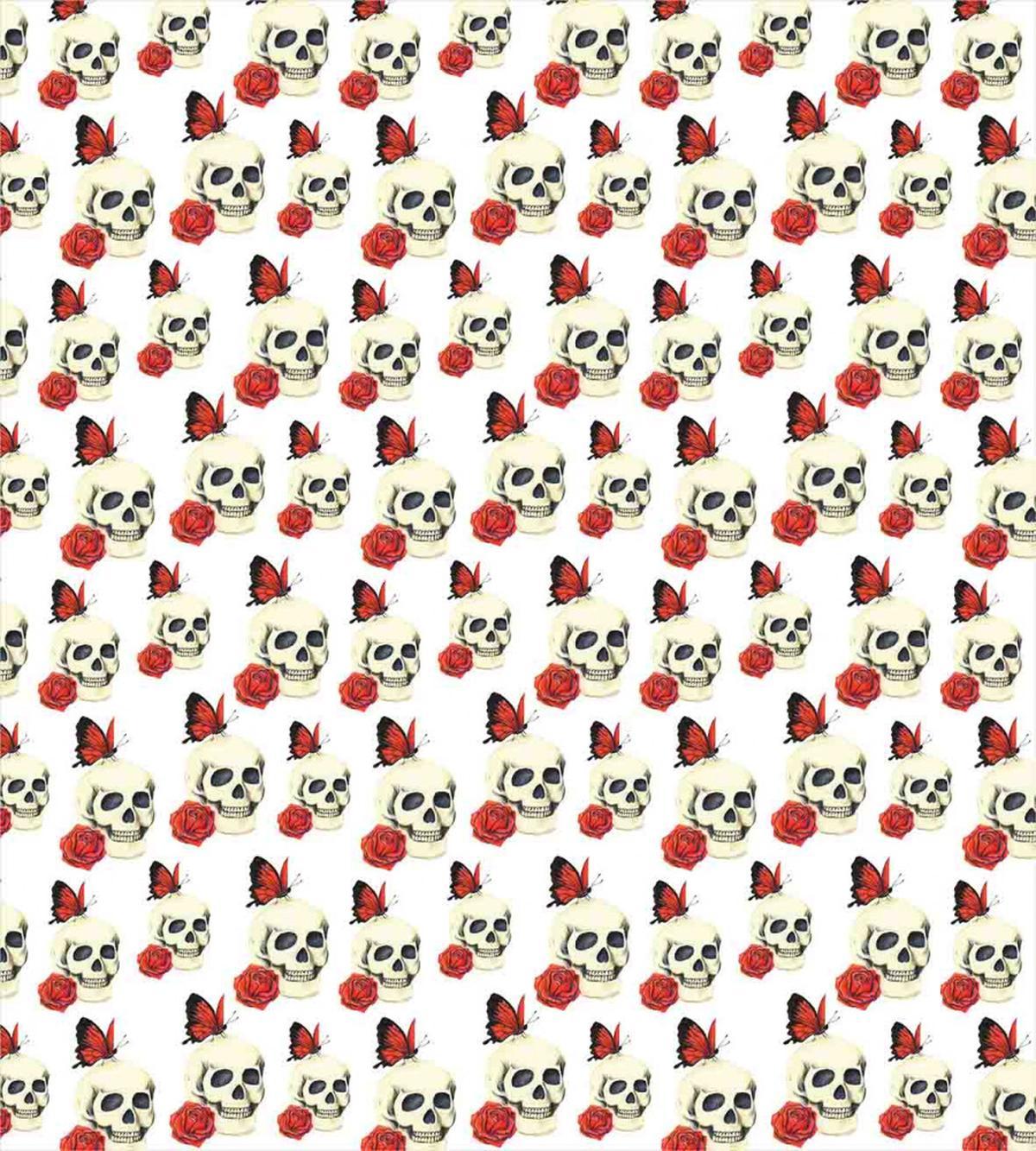 Skull Roses Butterflies — Pattern