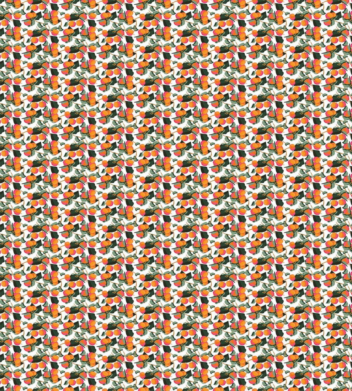 Citrus Mandarin with Leaves — Pattern