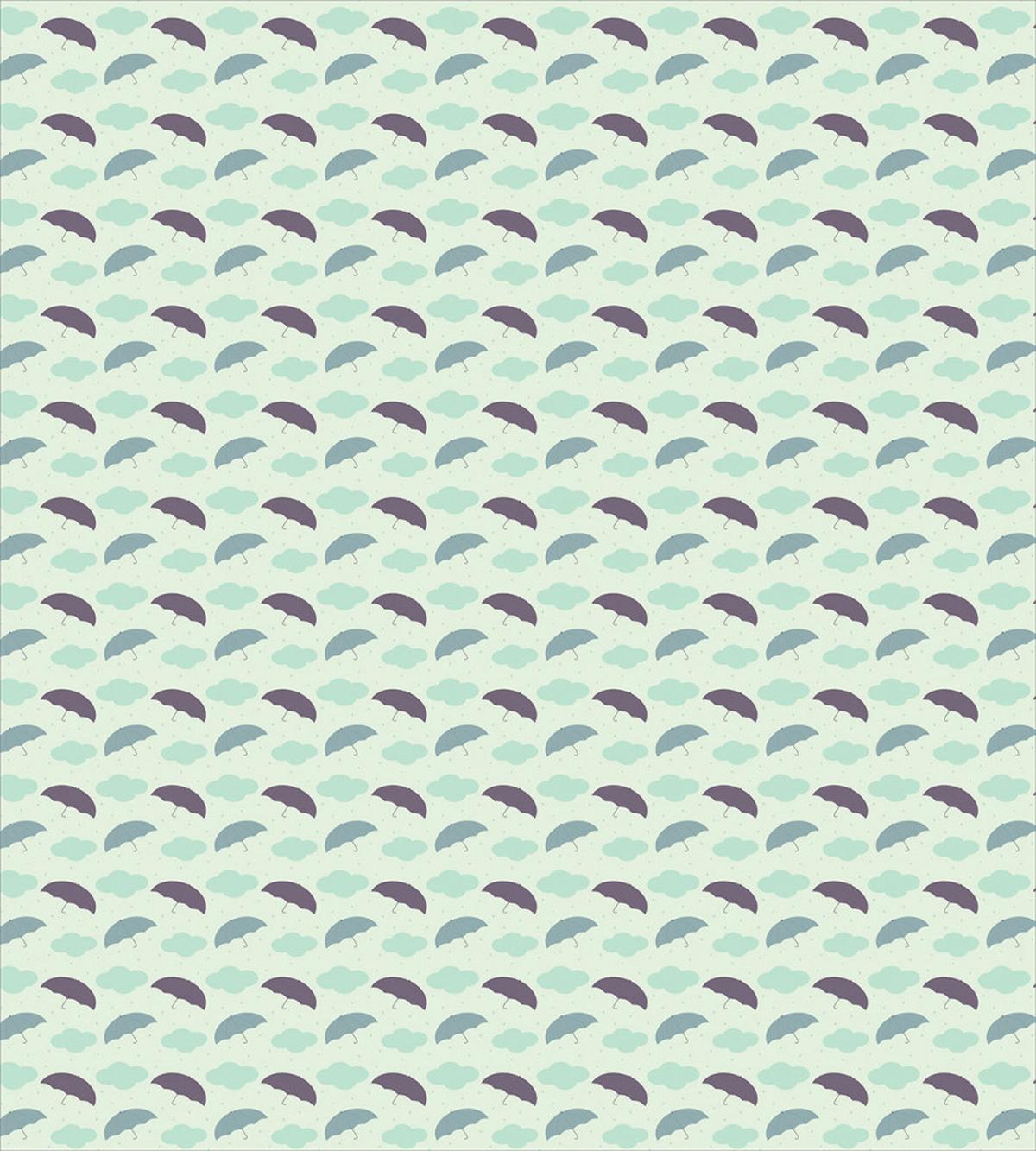 Rain Clouds and Umbrellas — Pattern