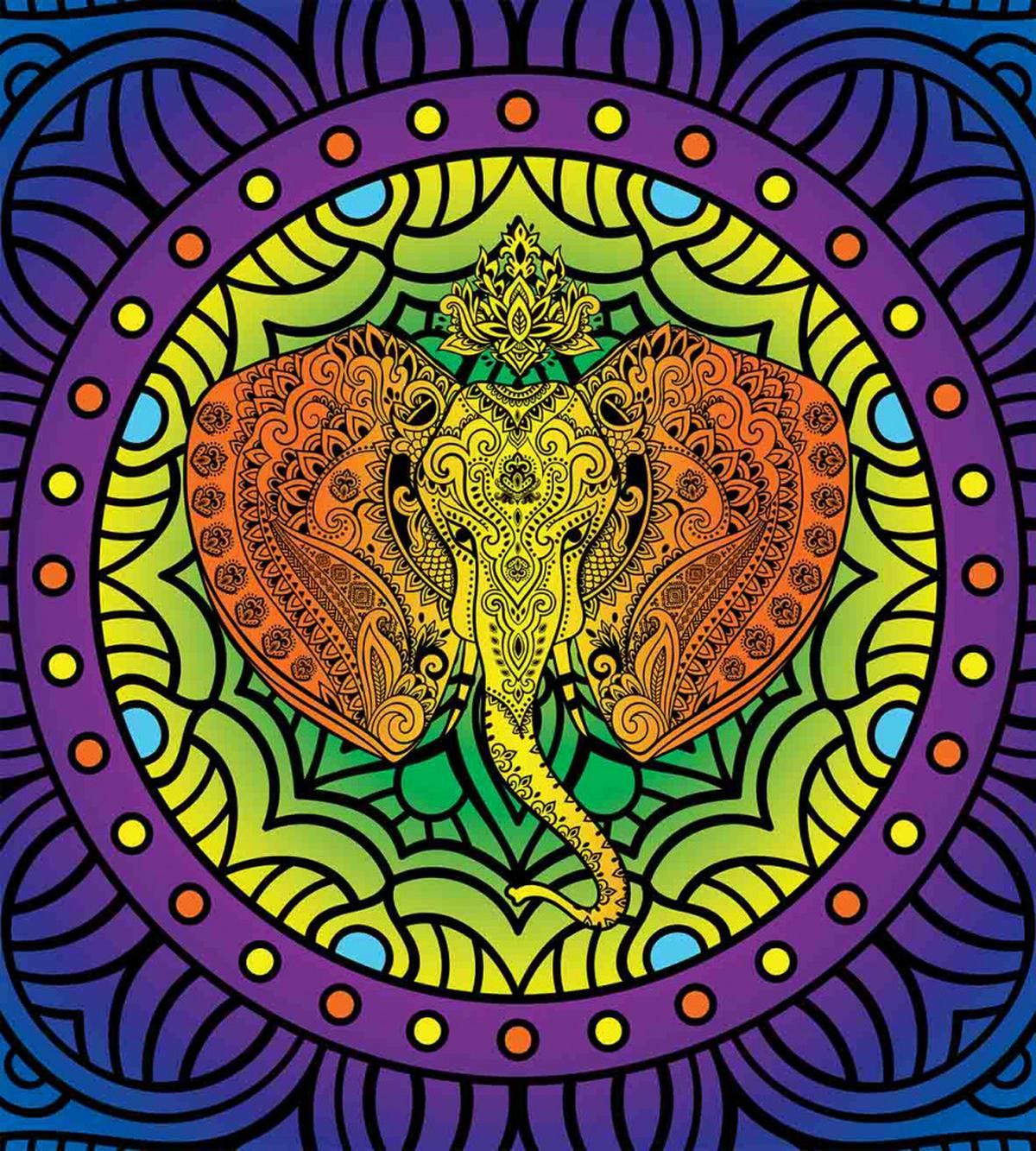 Elephant Head Mandala — Pattern