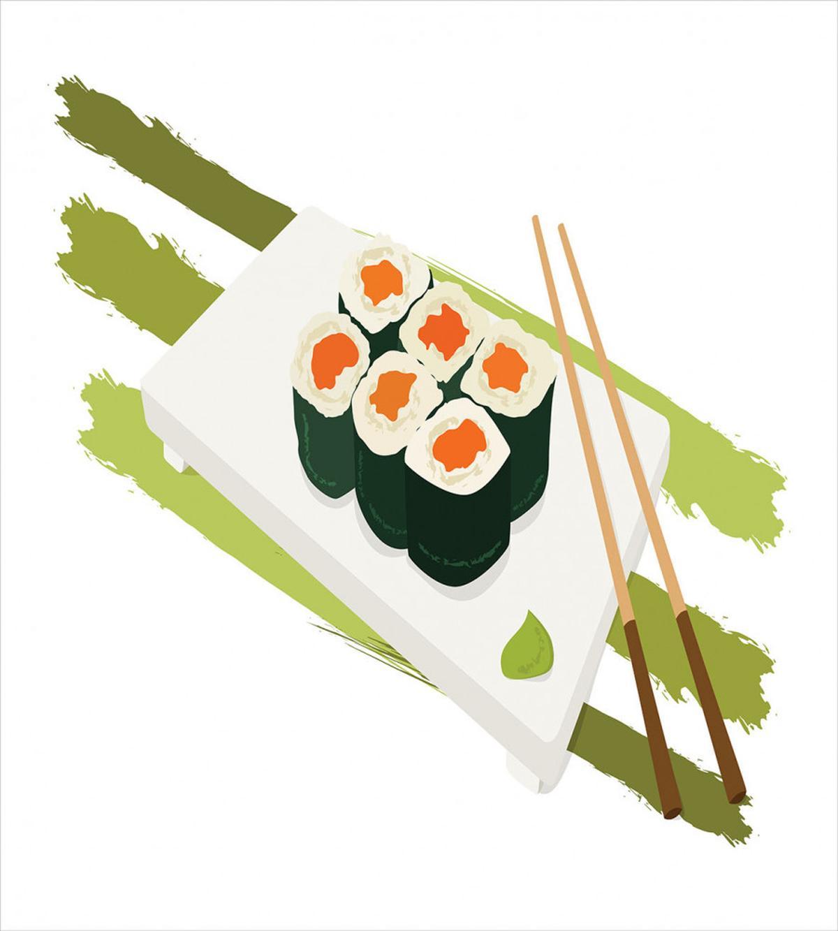 Sushi Maki Plate Chopsticks — Pattern