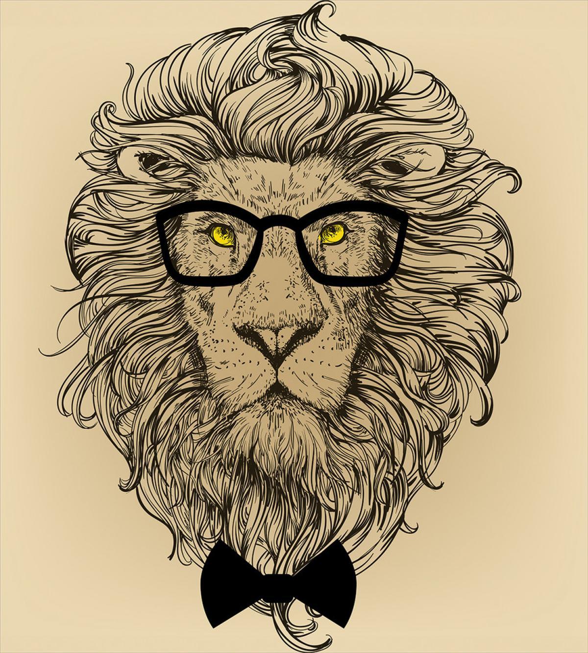 Dandy Cool Lion Character — Pattern
