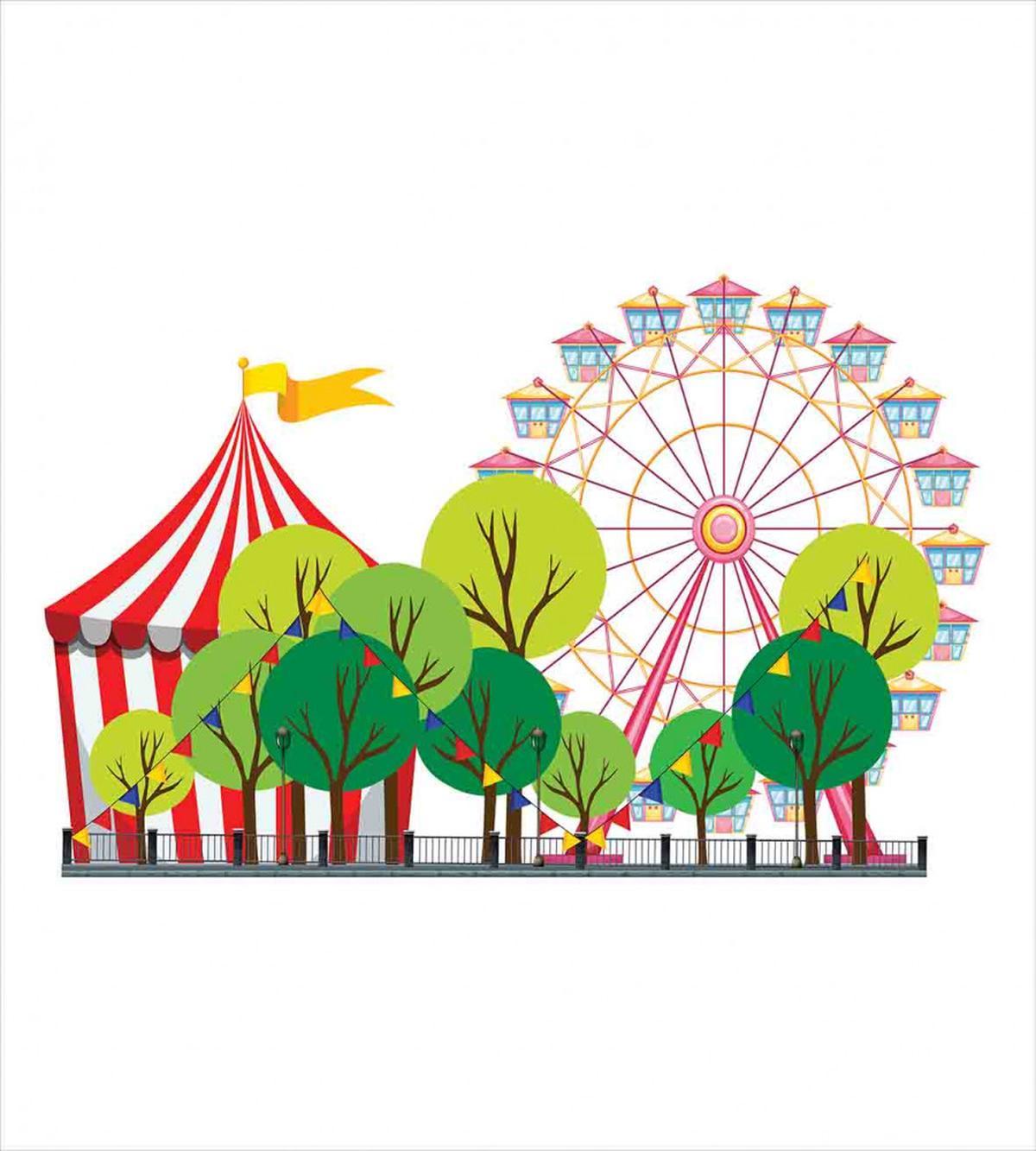 Circus Carnival Scene — Pattern