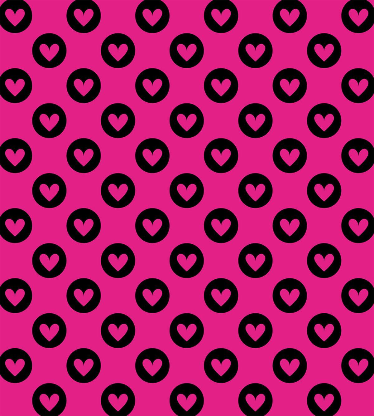 Hearts Big Black Spots — Pattern