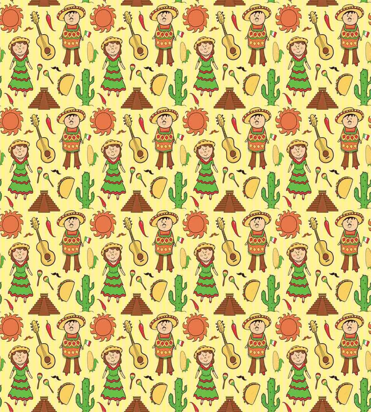 Music Man and Woman Cultural — Pattern