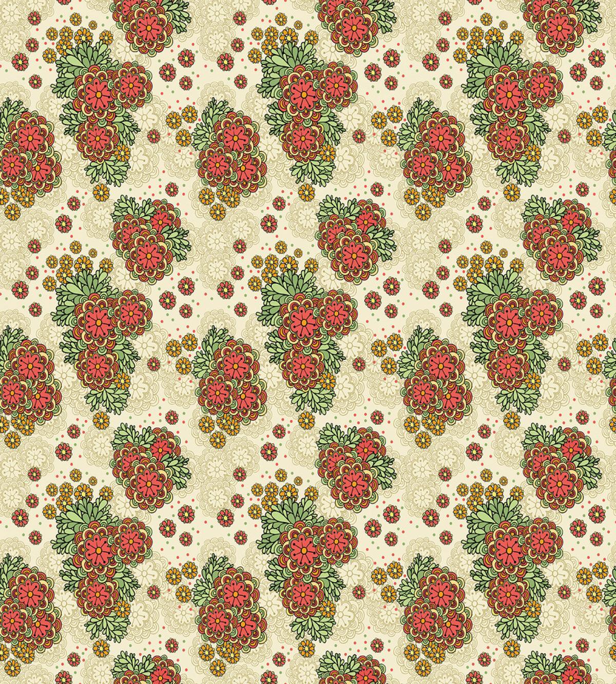 Flowers in Autumn Theme — Pattern