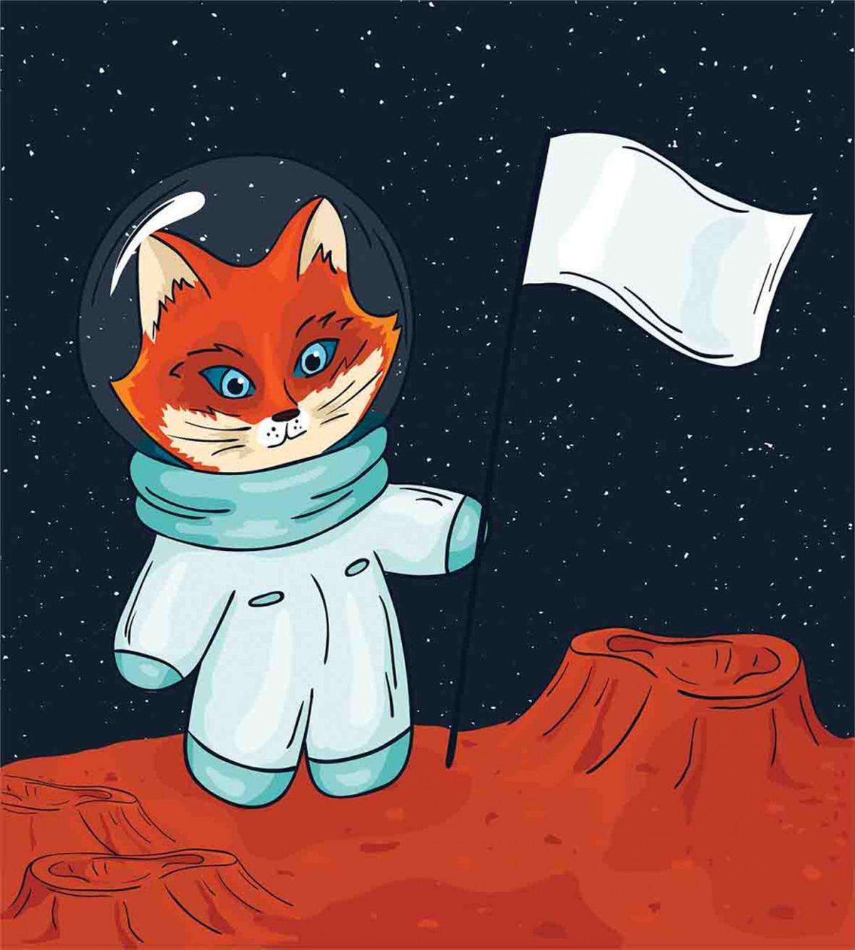 Fox Cosmonaut Space — Pattern