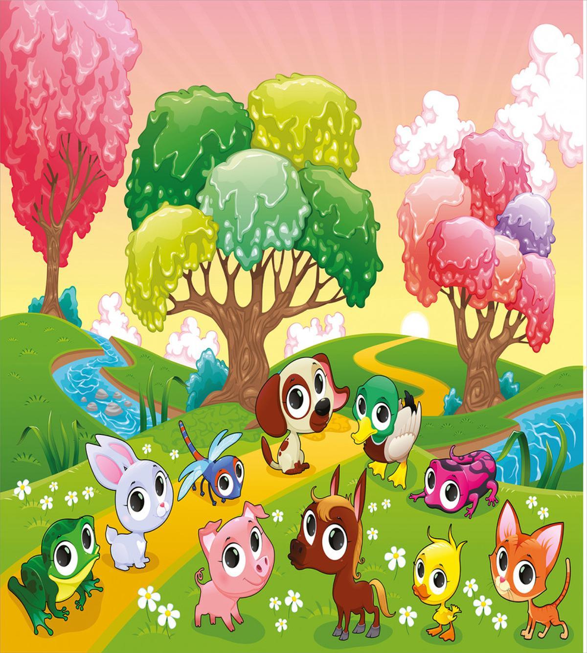 Kids Cartoon Animals — Pattern