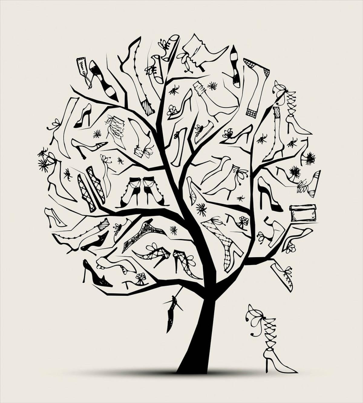 Tree of Shoes Fashion — Pattern
