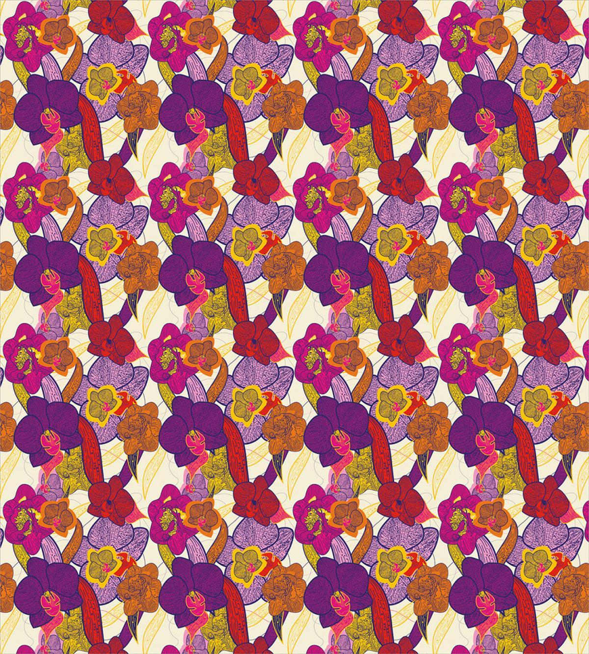 Orchids and Peonies — Pattern