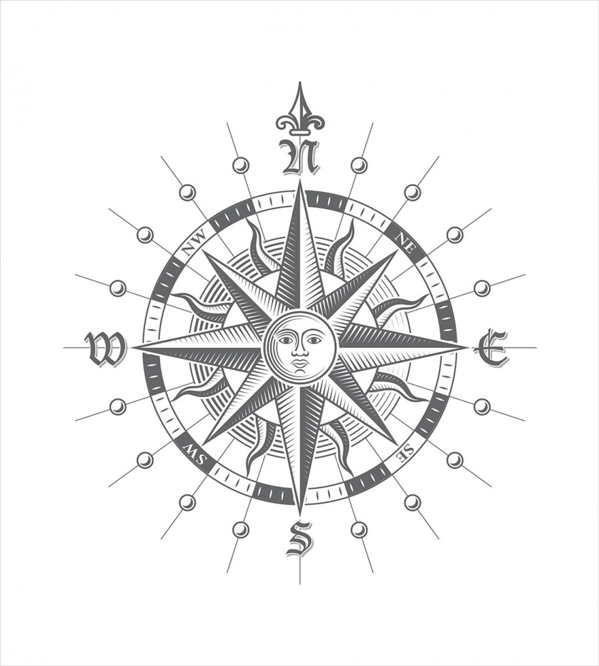Face Sun Drawing Style — Pattern