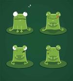 Frogs in Pond Lily Pad