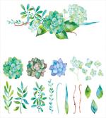 Leaves Flowers Watercolor