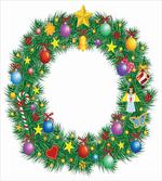 Letter O Xmas Wreath