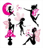 Silhouette of Winged Girl