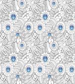 Flowers with Blue Dots