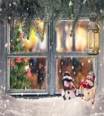 Little Snowmen at Window
