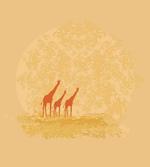 Retro Safari Giraffes