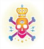 Digital Print Skull Crown