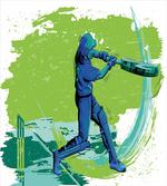 Cricket Player Pitching