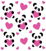 Love Pandas Hearts artwork