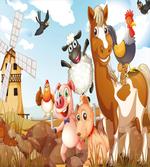 Animals in Farm Artwork