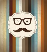 Man Moustache Glasses