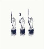 Hands with Cutleries