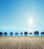 Sky Pier Calm Water Stones