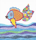 Fish Scales and Squares Doodle